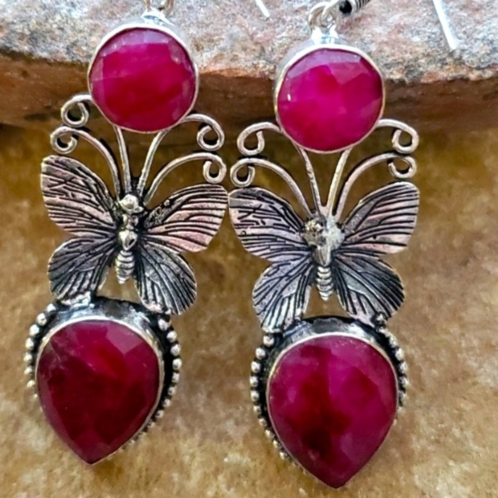 Ruby “Butterfly” Earrings❣